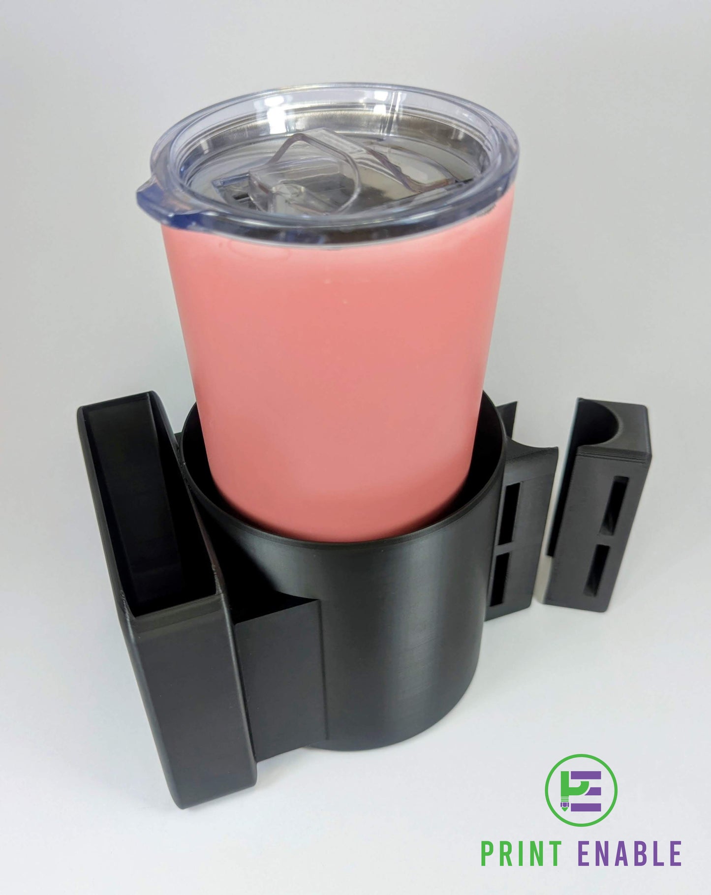 Wheelchair cup holder suitable for tumblers and insulated drink cups