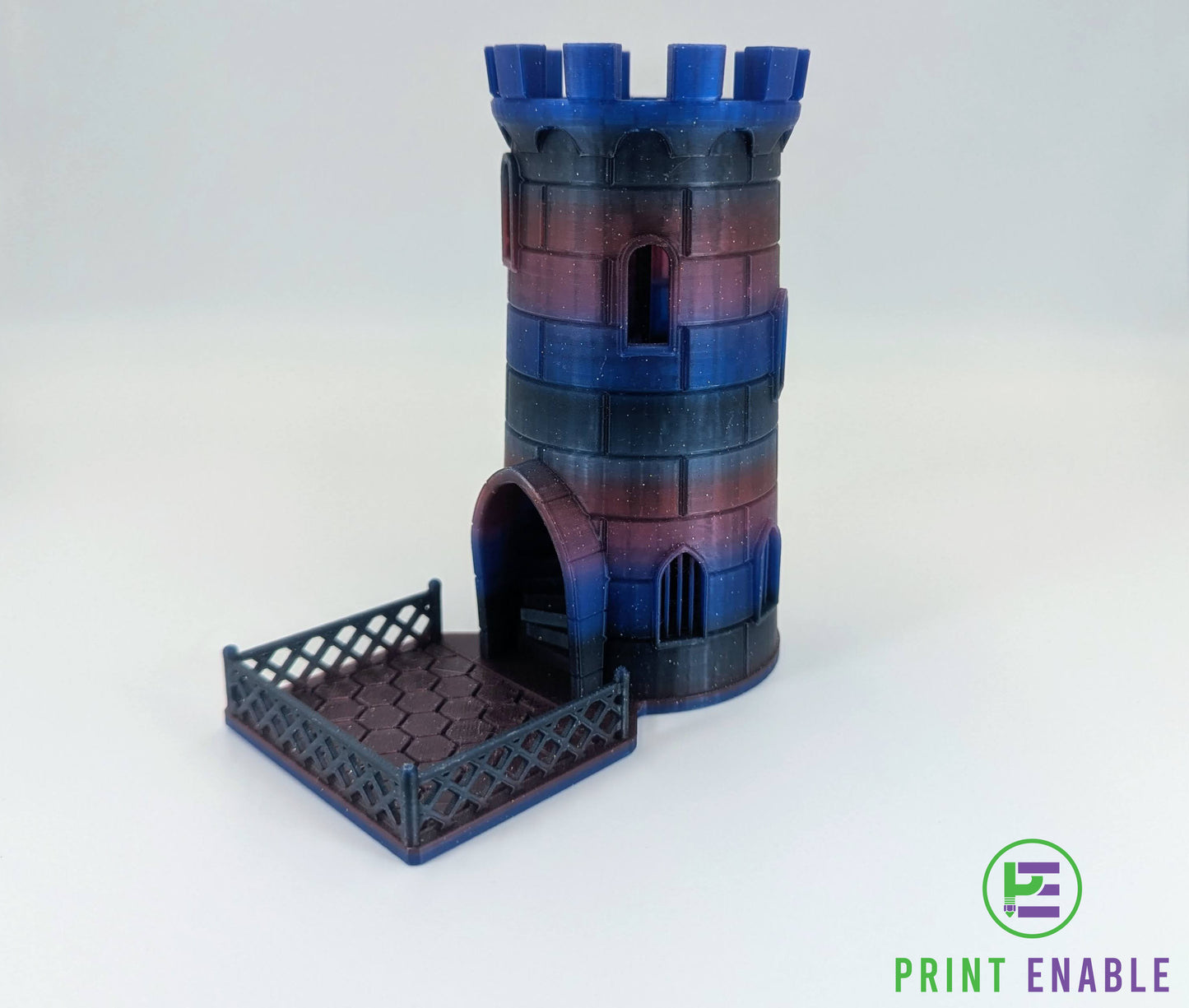 Fantasy-inspired Castle Dice Tower for Dungeons and Dragons and tabletop games