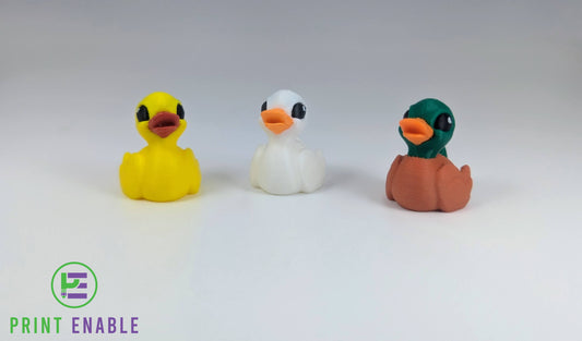 Duck Hatchling 3D printed articulated fidget in multiple colour variations