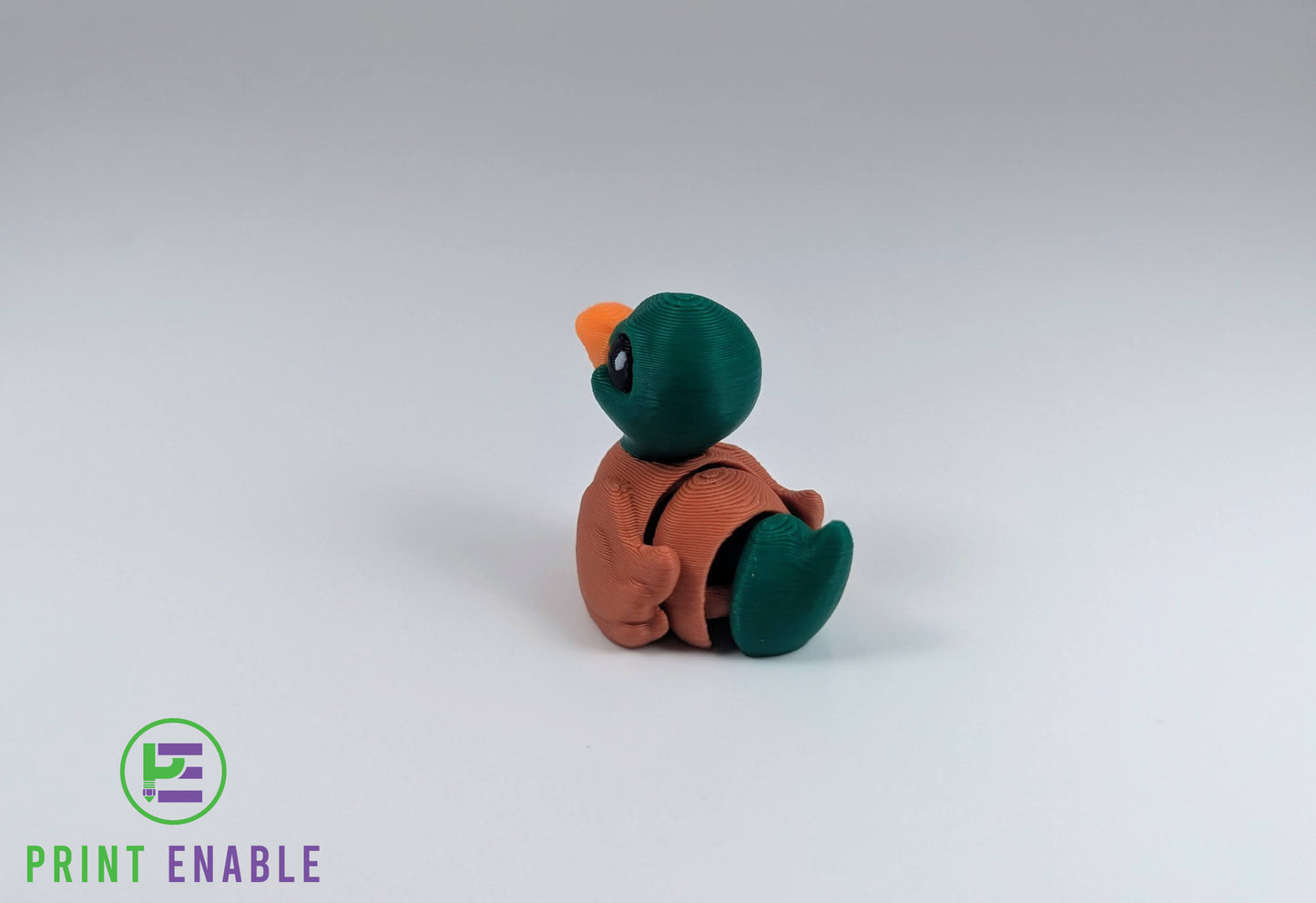 Duck Hatchling 3D printed fidget back view showing articulated segments