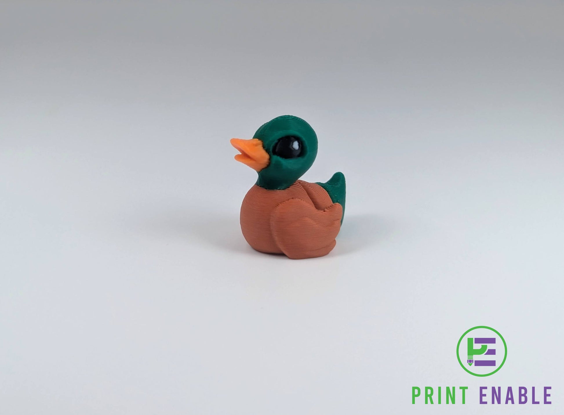 Duck Hatchling articulated 3D printed fidget side view showing beak and body detail