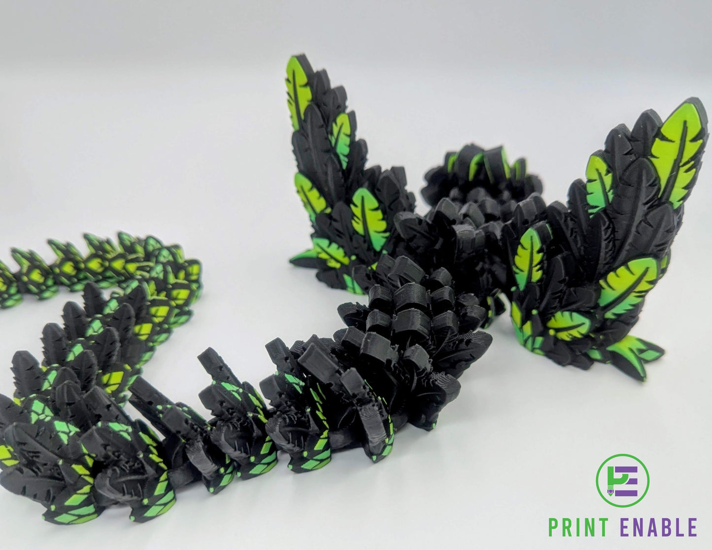 Articulated Flying Serpent dragon featuring flexible segmented movement