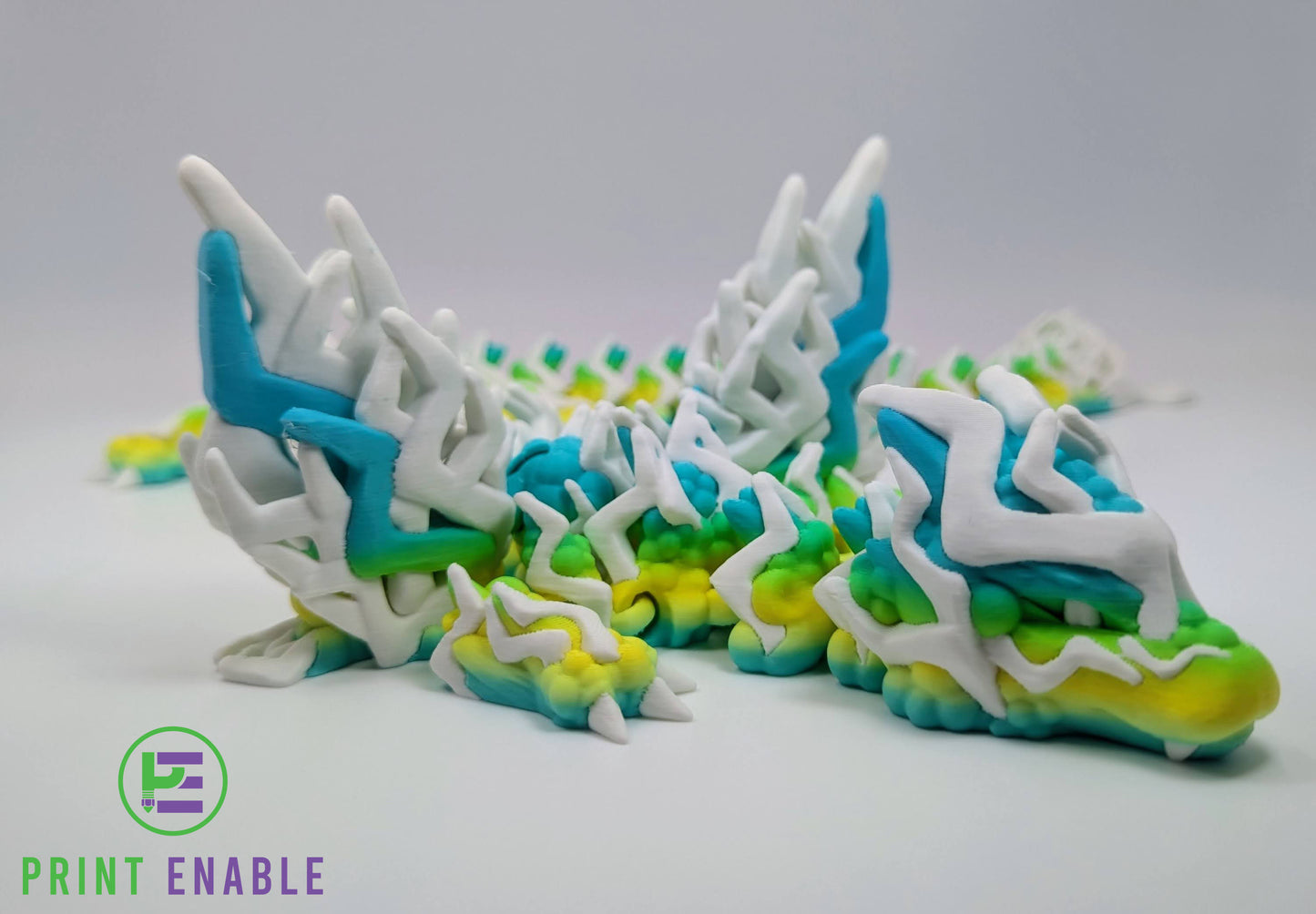 Close-up of the Storm Dragon head showing intricate lightning details and articulated design.