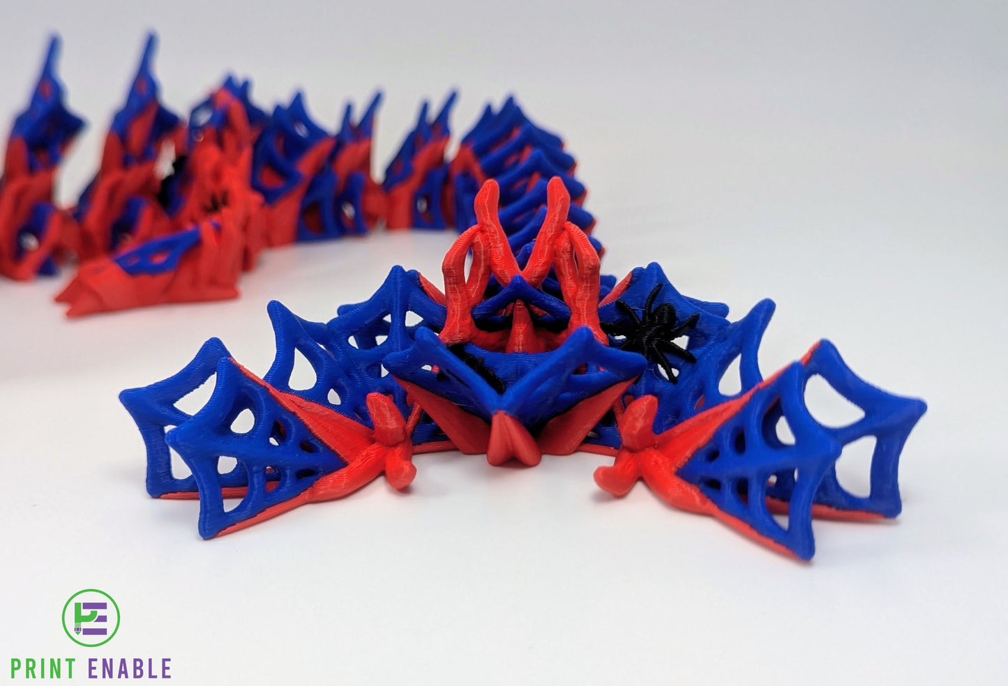 Detailed view of Wickedwing Dragon tail featuring intricate web patterns and articulated sections.